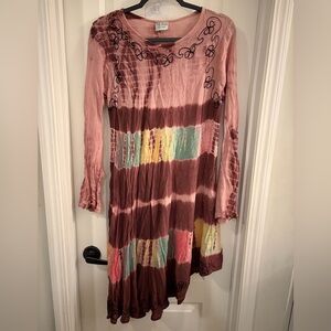 Neelam Bohemian Multicolor Long Sleeve Dress